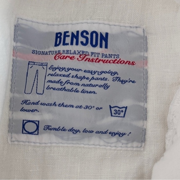 Benson White 100% Linen Relaxed Fit Drawstring Pants
- Size Small - Picture 13 of 14